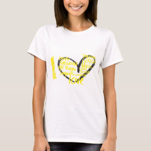 I Heart Graffiti Yellow T-Shirt