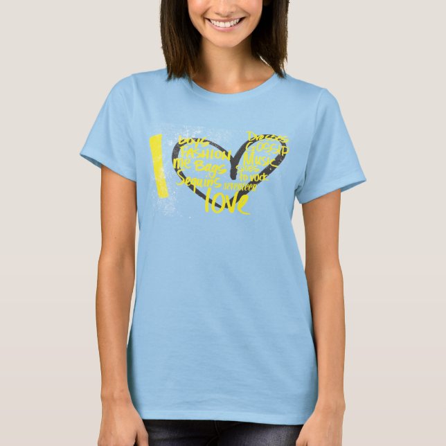 I Heart Graffiti Yellow T-Shirt (Front)