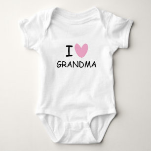 I heart grandma baby bodysuit for newborn child