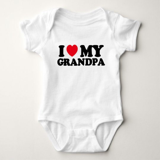 i heart grandpa baby bodysuit