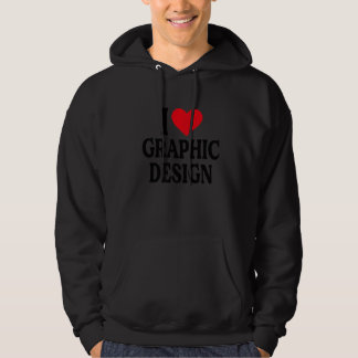 I Heart Graphic with Red heart I love Graphic Hoodie