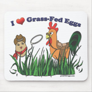I Heart Grass-Fed Eggs Mouse Mat