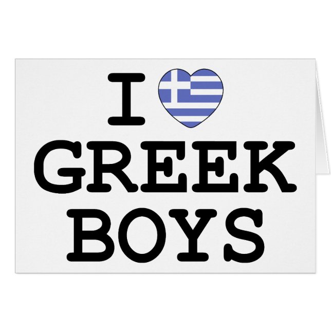 I Heart Greek Boys (Front Horizontal)