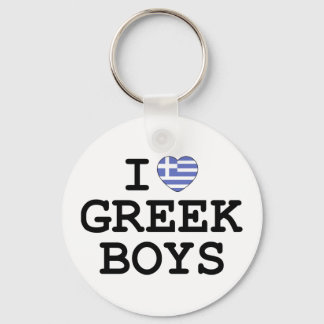 I Heart Greek Boys Key Ring