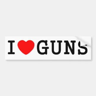 I Heart Guns Bumper Sticker