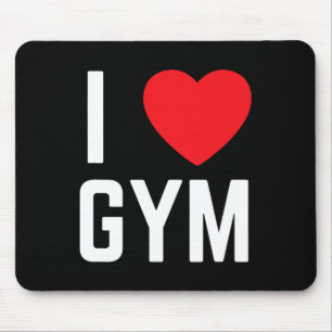 I Heart Gym I Love Gym Fitness Workout Exercise Mouse Mat