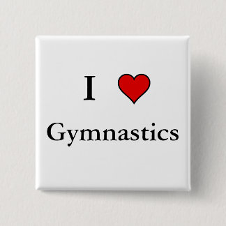 I Heart Gymnastics 15 Cm Square Badge