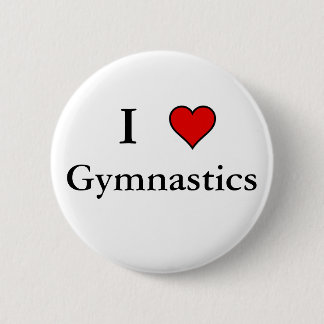 I Heart Gymnastics 6 Cm Round Badge