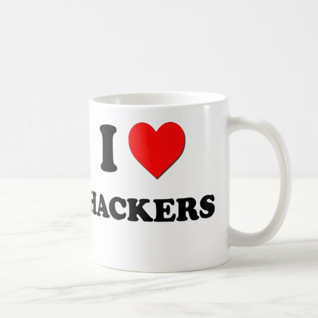 I Heart Hackers Coffee Mug (Right)