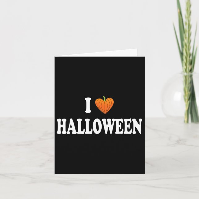 I Heart Halloween Costume  Card (Front)