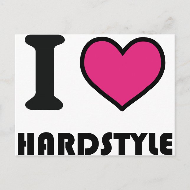 i heart hardstyle postcard (Front)