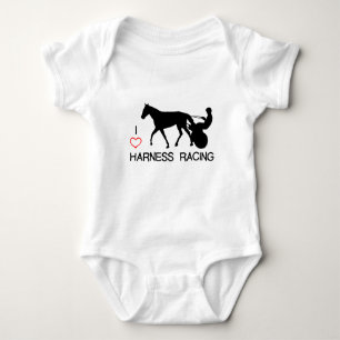 I Heart Harness Racing Baby Bodysuit