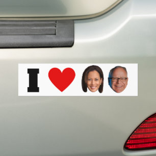 I Heart Harris Walz Bumper Sticker