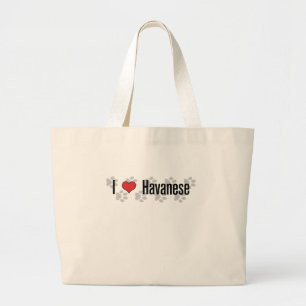 I (heart) Havanese Large Tote Bag