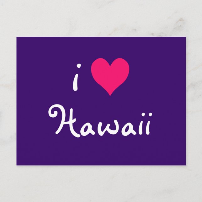 I Heart Hawaii Postcard (Front)