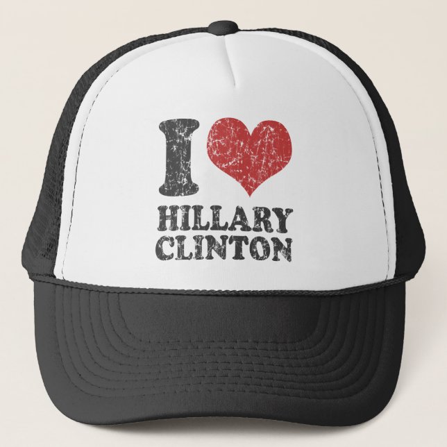 I heart Hillary Clinton Retro Trucker Hat (Front)