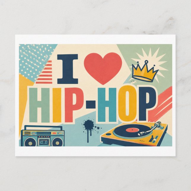 "I [Heart] Hip-Hop" Postcard (Front)
