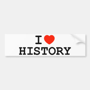 I Heart History Bumper Sticker