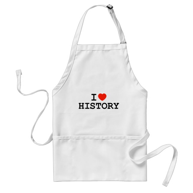 I Heart History Standard Apron (Front)
