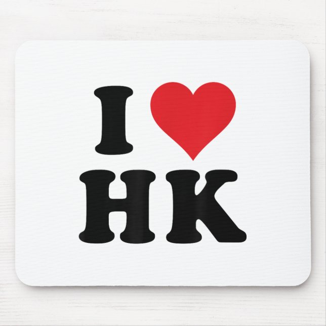 I Heart Hk Initials I Love H.k. First And Last Nam Mouse Mat (Front)