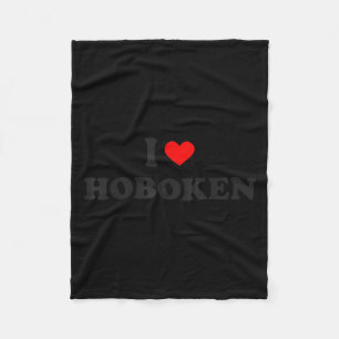 I Heart Hoboken New Jersey Fleece Blanket