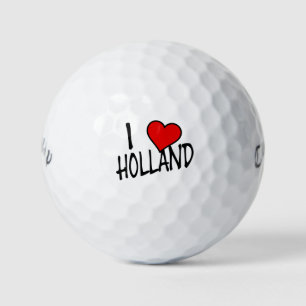 I Heart Holland bk on wt cwb gbcnt Golf Balls