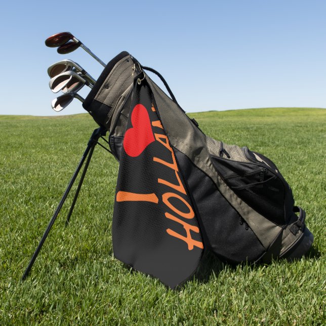 I Heart Holland or on bk gtcnt Golf Towel (Green)