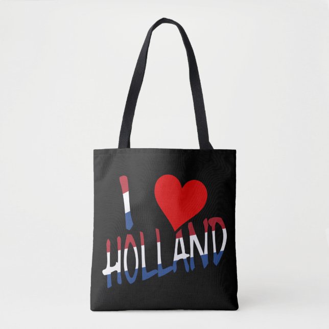I Heart Holland overlay on bk stcnt Tote Bag (Front)
