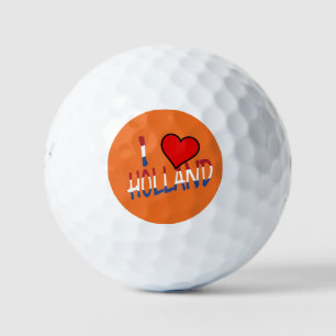 I Heart Holland overlay on or be6 gbcnt Golf Balls