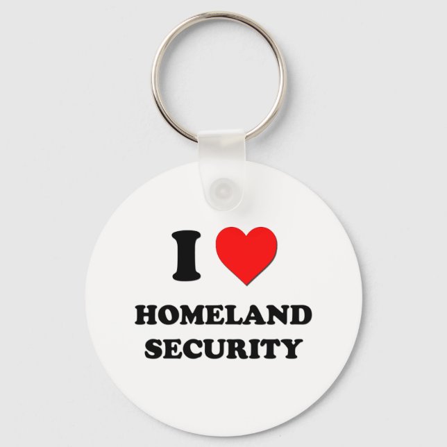 I Heart Homeland Security Key Ring (Front)