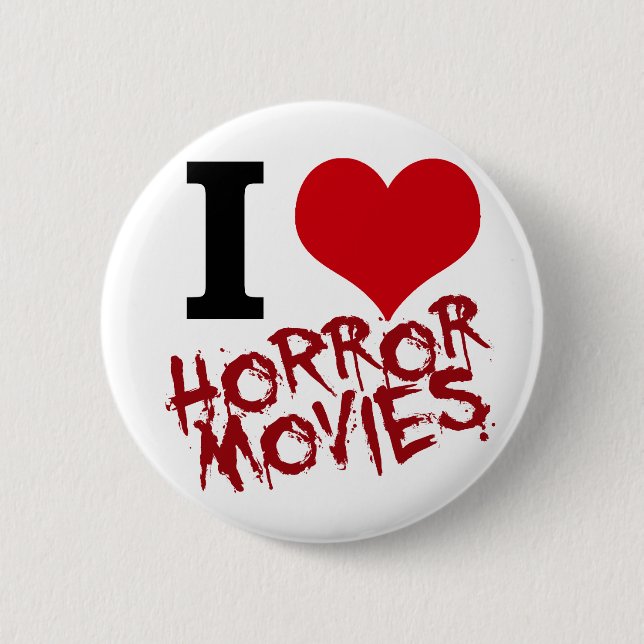 I Heart Horror Movies 6 Cm Round Badge (Front)