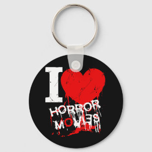 I HEART HORROR MOVIES KEY RING