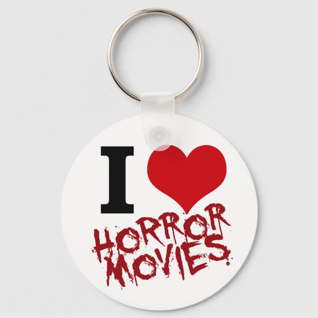 i heart horror movies key ring (Front)
