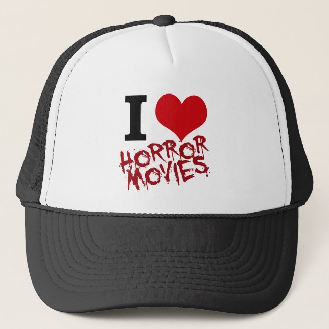 I Heart Horror Movies Trucker Hat (Front)