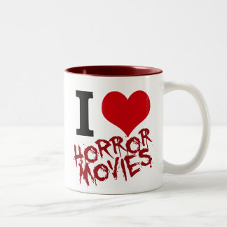 I Heart Horror Movies Two-Tone Coffee Mug