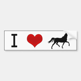 I Heart Horses Bumper Sticker