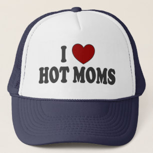 I Heart Hot Moms Trucker Hat