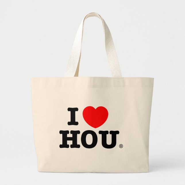 I Heart HOU - Grocery Bag (Front)