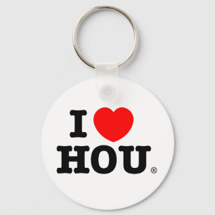 I Heart HOU Key Chain