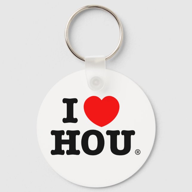 I Heart HOU Key Chain (Front)