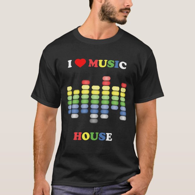 I Heart House Music T-Shirt (Front)