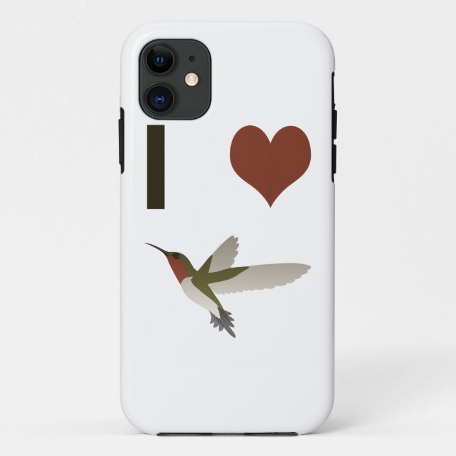 I heart Hummingbirds Case-Mate iPhone Case (Back)
