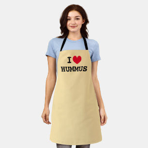 I heart hummus ❤ Custom colour kitchen aprons