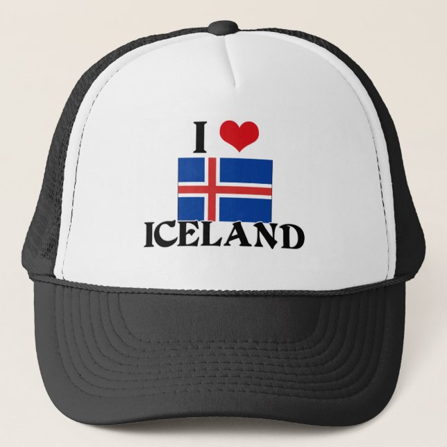 I HEART ICELAND TRUCKER HAT (Front)