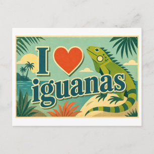 "I [Heart] Iguanas" Postcard
