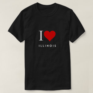 I Heart Illinois blk Mens T-Shirt