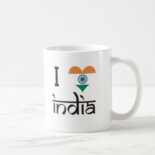 I "Heart" India - I Love India Coffee Mug (Right)