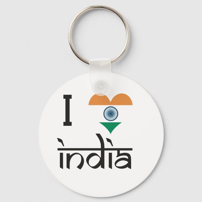 I "Heart" India - I Love India Key Ring (Front)