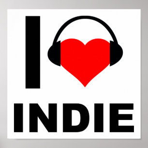 I Heart Indie Funny Poster