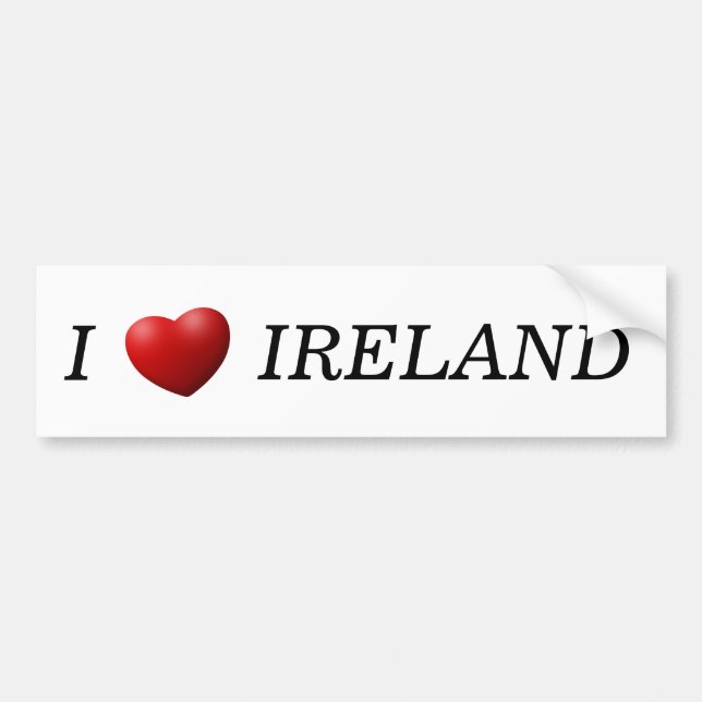 I Heart Ireland bscn Bumper Sticker (Front)